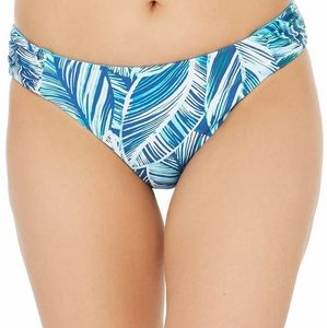 LA BLANCA Bikini Bottom Tropical Leaf Print NWT